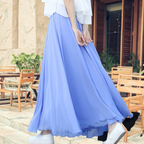 Light Blue Long Skirt